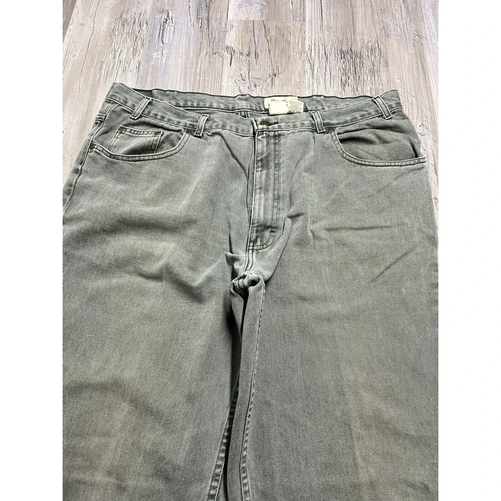 VINTAGE EDDIE‎ BAUER JEANS Mens 42x34 Relaxed Outdoor Gray Denim Workwear USA